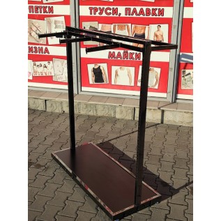 Стійка хромована з кронштейнами для одягу TZ-35